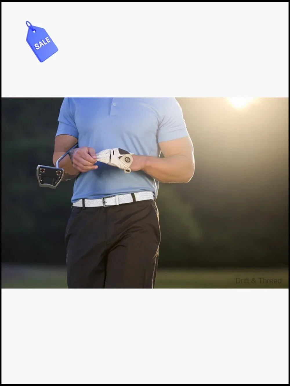 Braided Stretch Golf Belt for Men - 1 3/8